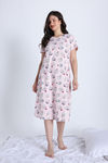 Zivame Knit Poly Mid Length Nightwear - Heavenly Pink — thumbnail 2